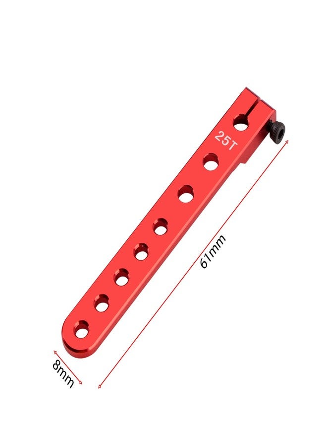 DJX 4PCS Aluminum 25T Servo Arm Horns for All 1:10 2WD/4WD ECX331007 RC Car (Red) - Image 4